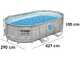 Bestway Power Steel Swim Vista 56714 - 427x250x100 cm - Piscina Ovale