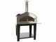 Rossofuoco Campagnolo Nero - Forno a legna da esterno con carrello