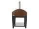 Rossofuoco Benni Marrone - Forno a legna da esterno con carrello
