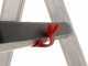 S.T.P. Issima A07IS175, 4 gradini, 1.51 m - Scalandrino in alluminio con cavalletto - Altezza stimata operativa 2.89 m