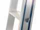 S.T.P. Issima A07IS175, 4 gradini, 1.51 m - Scalandrino in alluminio con cavalletto - Altezza stimata operativa 2.89 m