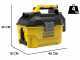 Stanley V20 SFMCV002B-XJ - Aspiratore solidi e Liquidi portatile a batteria - SENZA BATTERIA  E CARICABATTERIA