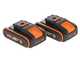 Worx Nitro WG286E - Tagliasiepi a batteria 2x20V/2Ah - Lama da 60 cm