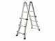 S.T.P. Universale A20UNINA, 2x6 gradini, 3.08 m - Scala in alluminio telescopica - Altezza stimata operativa 4.08 m