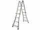 S.T.P. Universale, 2x8 gradini, 4.28 mt - Scala in alluminio telescopica