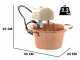 LAR Polentamatic - Paiolo in rame elettrico martellato per polenta a base piana 3.5L - 8W