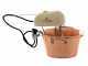 LAR Polentamatic - Paiolo in rame elettrico martellato per polenta a base piana 3.5L - max 8W