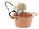 LAR Polentamatic - Paiolo in rame elettrico martellato per polenta a base piana 4.5L - 8W
