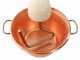 LAR Polentamatic - Paiolo in rame elettrico martellato per polenta a base piana 6.5L - 8W
