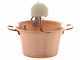 LAR Polentamatic - Paiolo in rame elettrico martellato per polenta a base piana 6.5L - 8W