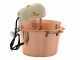 LAR Polentamatic - Paiolo in rame elettrico martellato per polenta a base piana 6.5L - 8W