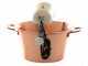 LAR Polentamatic - Paiolo in rame elettrico martellato per polenta a base piana 6.5L - max 8W