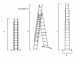 S.T.P. Export, 3x10 gradini, altezza 6.15 mt - Scala telescopica in alluminio 