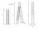S.T.P. Europa A09A3350, 3x11 gradini, 8.30 m - Scala telescopica in alluminio - Altezza stimata operativa 9.30 m
