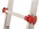 S.T.P. New Red A20NR, 2x8 gradini, 3.90 m - Scala in alluminio telescopica - Altezza stimata operativa 4.90 m