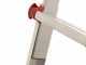S.T.P. New Red A20NR, 2x8 gradini, 3.90 m - Scala in alluminio telescopica - Altezza stimata operativa 4.90 m