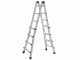 Marchetti Black 44, 2x8 gradini, 4 m - Scala telescopica in alluminio - Altezza stimata operativa 5 m