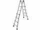 Marchetti Black 55, 2x10 gradini, 5.20 m - Scala telescopica in alluminio - Altezza stimata operativa 6.20 m