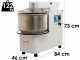 EuroMech ETR 30 2v - Impastatrice a spirale ribaltabile  capacit&agrave; 25Kg - Trifase due velocita