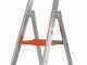 Gierre Stabila AL710, 4 gradini, 1.87 m - Scalandrino in alluminio con cavalletto - Altezza stimata operativa 2.87 m