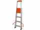 Gierre Stabila AL710, 4 gradini, 1.87 m - Scalandrino in alluminio con cavalletto - Altezza stimata operativa 2.87 m
