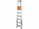 Gierre Stabila AL730, 6 gradini, 2.36 m - Scalandrino in alluminio con cavalletto - Altezza stimata operativa 3.36 m