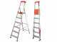 Gierre Stabila AL730, 6 gradini, 2.36 m - Scalandrino in alluminio con cavalletto - Altezza stimata operativa 3.36 m