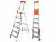 Gierre Stabila AL740, 7 gradini, 2.60 m - Scalandrino in alluminio con cavalletto - Altezza stimata operativa 3.60 m