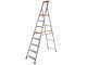 Gierre Stabila AL750, 8 gradini, 2.84 m - Scalandrino in alluminio con cavalletto - Altezza stimata operativa 3.84 m