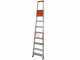 Gierre Stabila AL750, 8 gradini, 2.84 m - Scalandrino in alluminio con cavalletto - Altezza stimata operativa 3.84 m