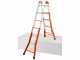Gierre Peppina AM020, 2x9 gradini, 4.33 m - Scala in acciaio+alluminio telescopica - Altezza stimata operativa 5.33 m