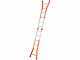 Gierre Peppina AM020, 2x9 gradini, 4.33 m - Scala in acciaio+alluminio telescopica - Altezza stimata operativa 5.33 m
