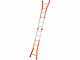Gierre Peppina AM020, 2x9 gradini, 4.33 m - Scala in acciaio+alluminio telescopica - Altezza stimata operativa 5.33 m