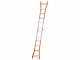 Gierre Peppina A0010, 2x6 gradini, 2.78 m - Scala in acciaio telescopica - Altezza stimata operativa 3.81 m
