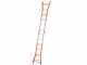 Gierre Peppina A0050, 2x9 gradini, 4.32 m - Scala in acciaio telescopica - Altezza stimata operativa 5.32 m