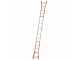 Gierre Peppina A0080, 2x10 gradini, 4.85 m - Scala in acciaio telescopica - Altezza stimata operativa 5.85 m