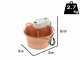 Novital - Paiolo in rame elettrico martellato per polenta base piana 7,3L - 4W