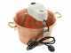 Novital - Paiolo in rame elettrico martellato per polenta base piana 4,7L - 4W