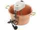 Novital - Paiolo in rame elettrico martellato per polenta base piana 4,7L - 4W