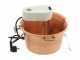 Novital - Paiolo in rame elettrico martellato per polenta base piana 4,7L - 4W