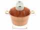 Novital - Paiolo in rame elettrico martellato per polenta base piana 4,7L - 4W