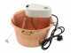 Novital - Paiolo in rame elettrico martellato per polenta base piana 4,7L - 4W