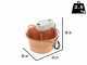 Novital - Paiolo in rame elettrico martellato per polenta base piana 4,7L - 4W