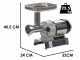 Tre Spade TC-22 INOX - Tritacarne elettrico - 1100w - N.22