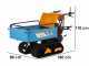EuroMech EM500H-Agri - Motocarriola cingolata cassone estensibile 500Kg