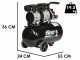 FIAC SUPERSILENT 24/1 - Compressore aria elettrico monofase silenziato, oil-less - Motore 1 HP - 24 lt