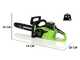 Greenworks GD40CS15K4 - Elettrosega a batteria 40V 4Ah - Lama da 35cm