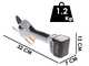 Volpi KV390 - Forbice elettrica da potatura - 2x 21.6V 2.5Ah + Asta di prolunga - Diametro di taglio 40mm