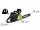 Greenworks GD48CS36K4 - Elettrosega a batteria 48V 4Ah - Lama da 36cm