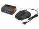 Gardena AquaBrush Patio 03/18V P4A - Lavapavimenti a batteria - con starter kit 18V - 2.5Ah